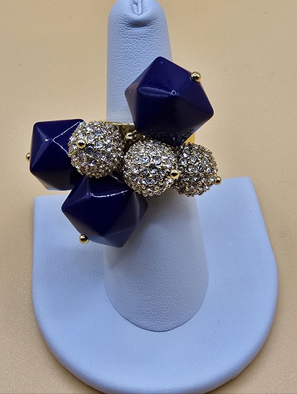 Kate Spade Geometric Pyramid Crystal Pave Statement Ring